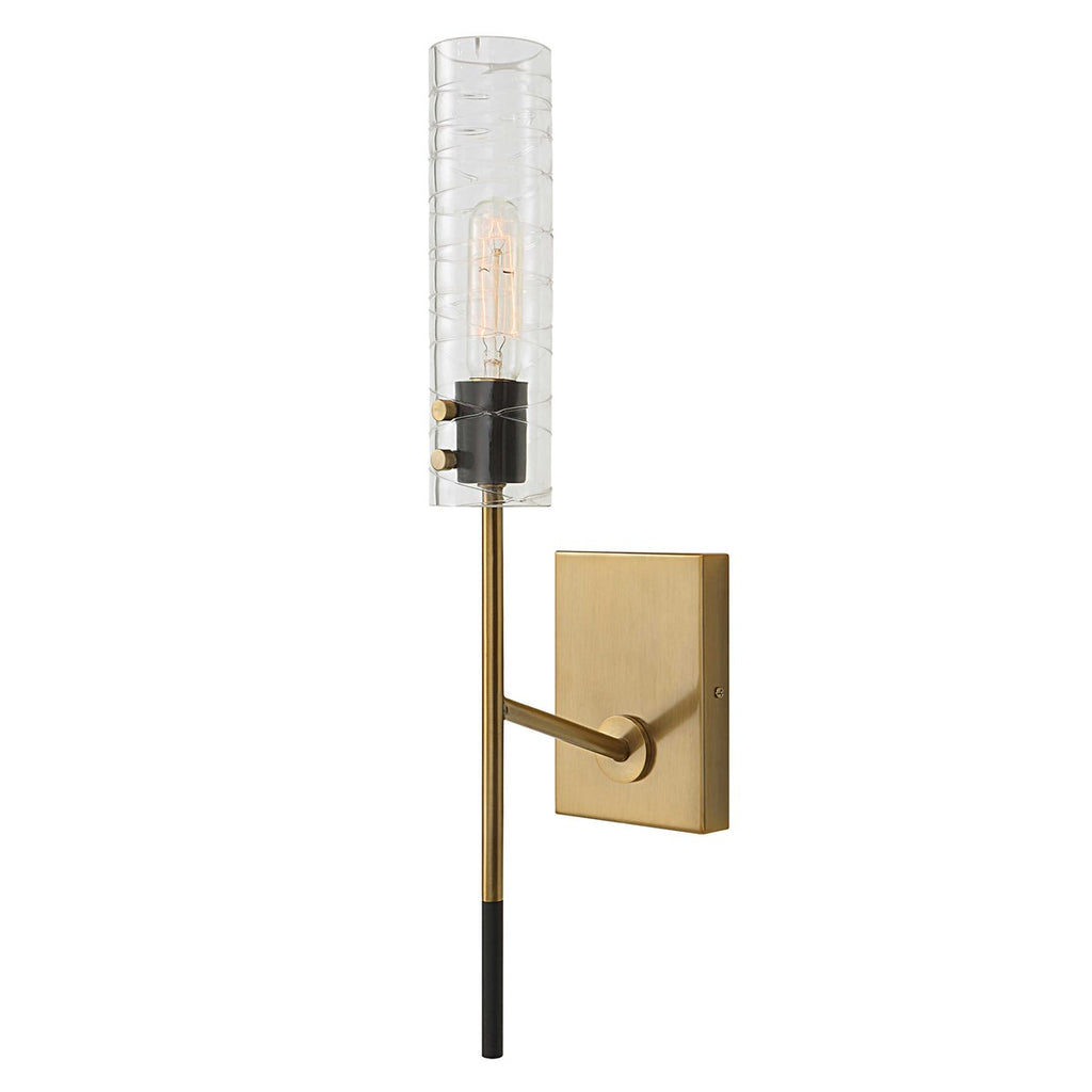 Telesto 1 Light Brass Sconce - Bombay Mercantile