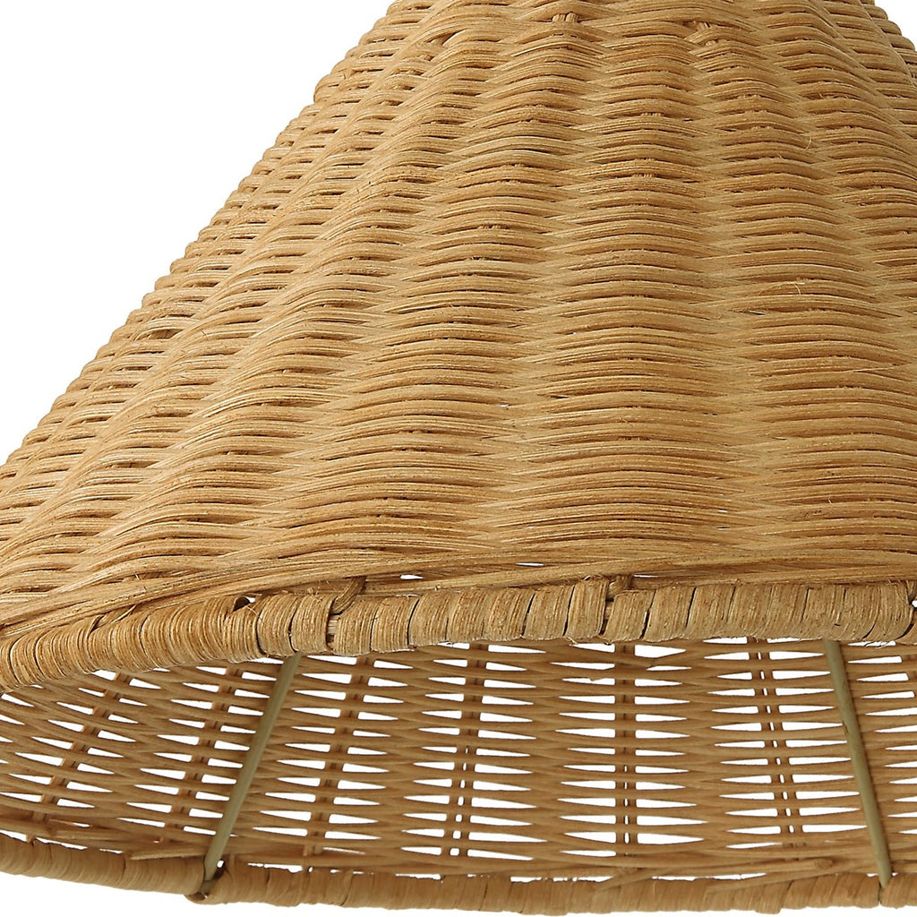 Phuvinh 1 Light Rattan Shade Sconce - Bombay Mercantile