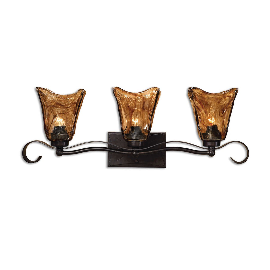 Vetraio 3 Light Bronze Vanity Strip - Bombay Mercantile