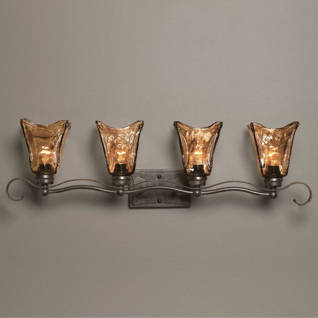 Vetraio 4 Light Bronze Vanity Strip - Bombay Mercantile