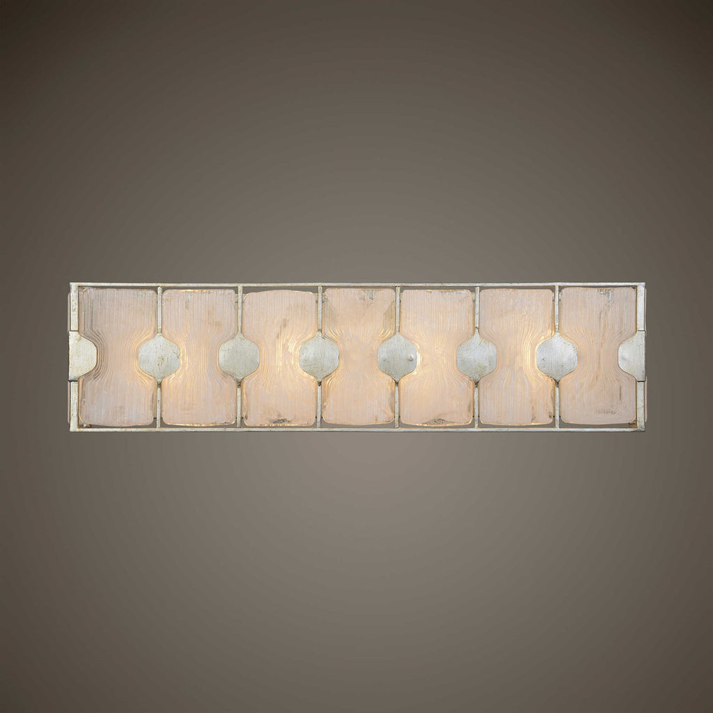 Rene 4 Light Swirl Glass Vanity - Bombay Mercantile