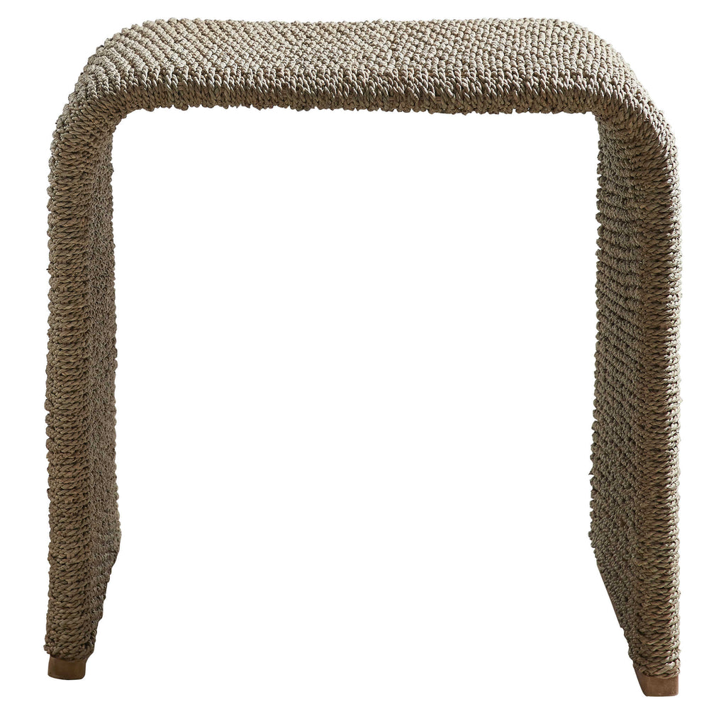 Calabria Woven Seagrass End Table - Bombay Mercantile