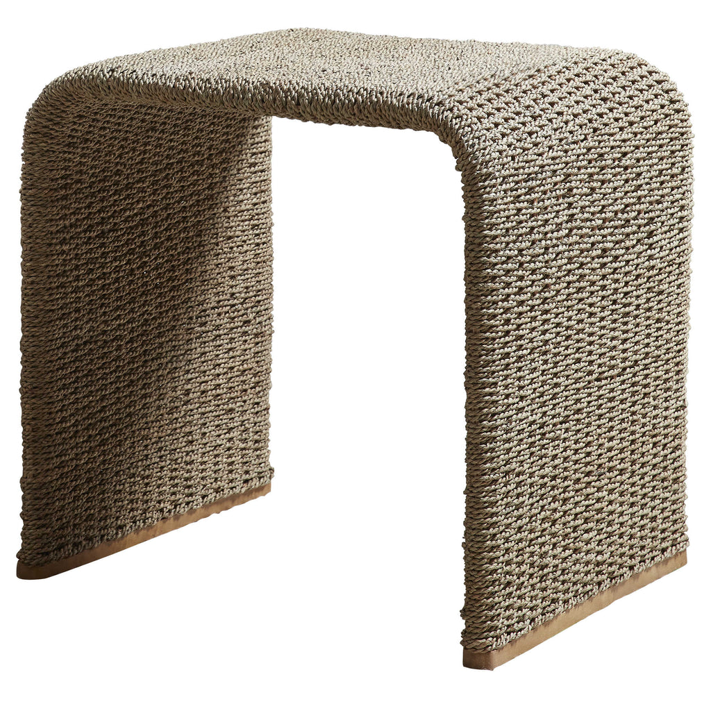 Calabria Woven Seagrass End Table - Bombay Mercantile