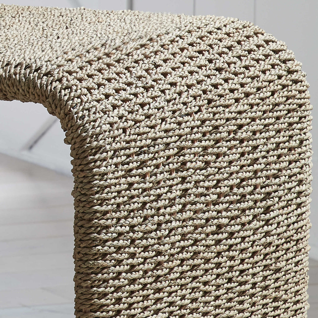 Calabria Woven Seagrass End Table - Bombay Mercantile