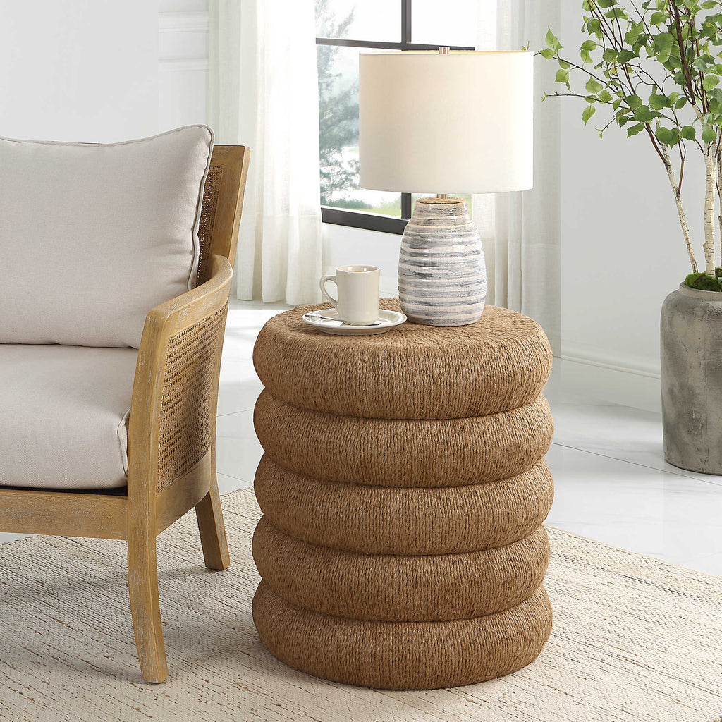 Capitan Braided Rope Side Table - Bombay Mercantile