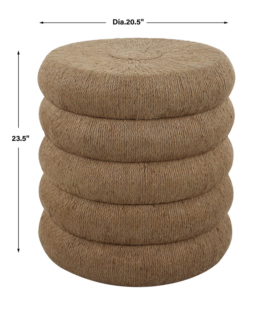 Capitan Braided Rope Side Table - Bombay Mercantile