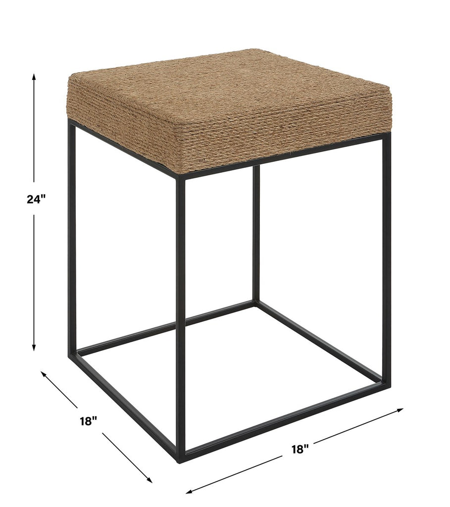 Laramie Rustic Rope Accent Table - Bombay Mercantile