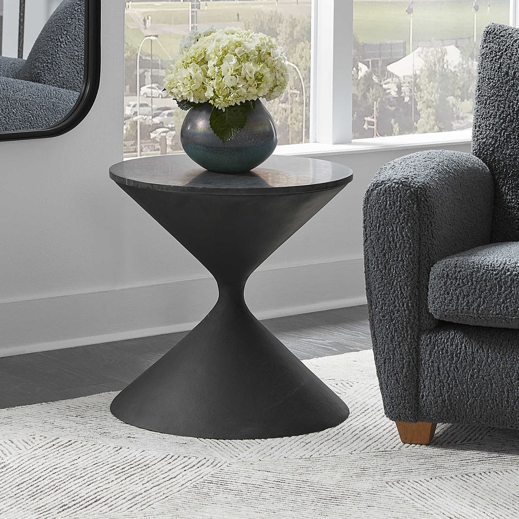 Time's Up Hourglass Shaped Side Table - Bombay Mercantile