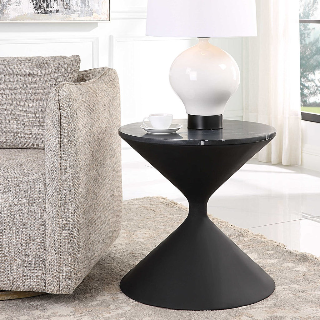 Time's Up Hourglass Shaped Side Table - Bombay Mercantile