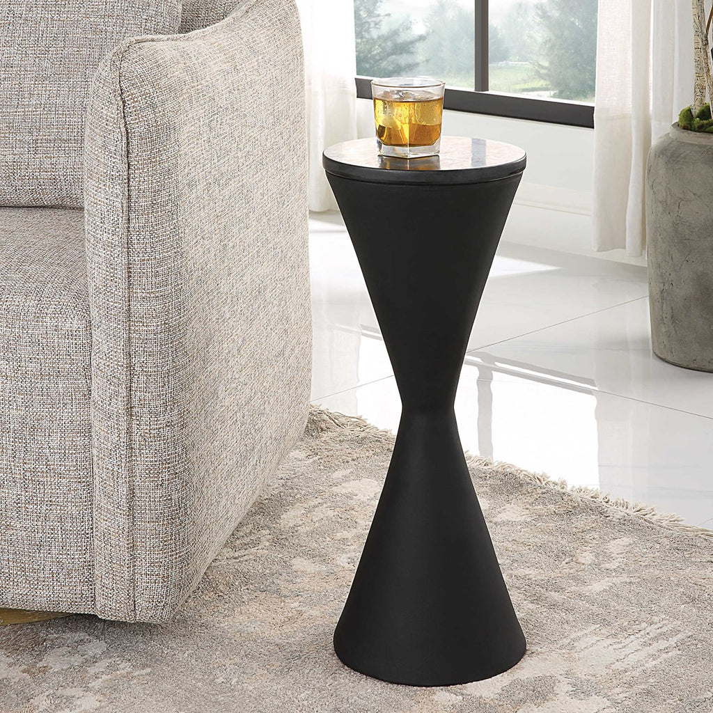 Time's Up Hourglass Shaped Drink Table - Bombay Mercantile