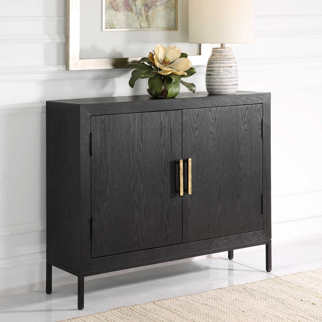 Front Range Dark Oak 2 Door Cabinet - Bombay Mercantile