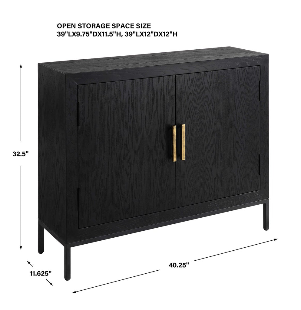 Front Range Dark Oak 2 Door Cabinet - Bombay Mercantile