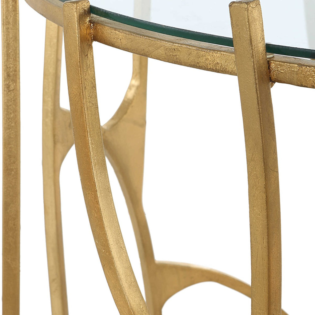 Ritual Round Gold Side Table - Bombay Mercantile