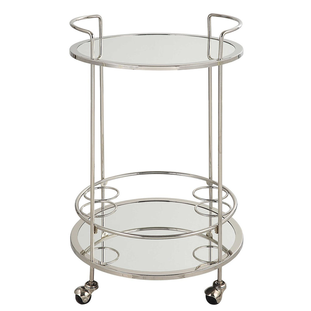 Spritz Chrome Bar Cart - Bombay Mercantile