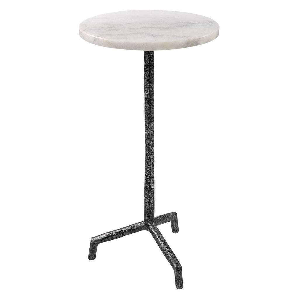 Puritan White Marble Drink Table - Bombay Mercantile