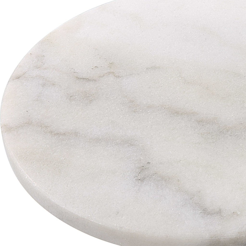 Puritan White Marble Drink Table - Bombay Mercantile