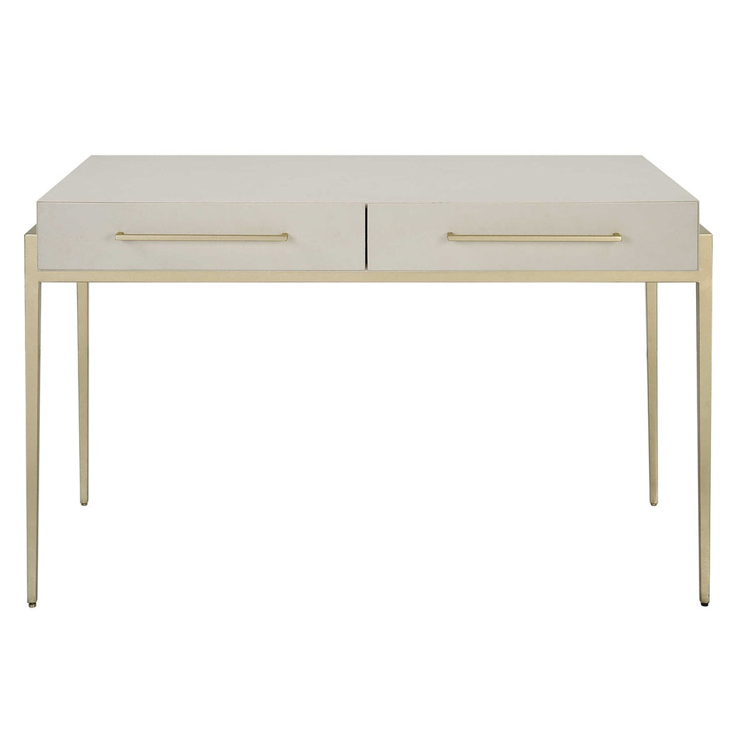 Jewel Modern White Desk - Bombay Mercantile