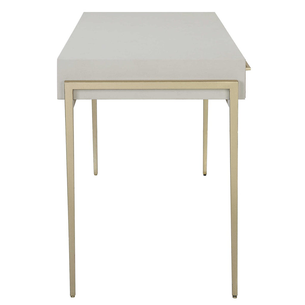 Jewel Modern White Desk - Bombay Mercantile