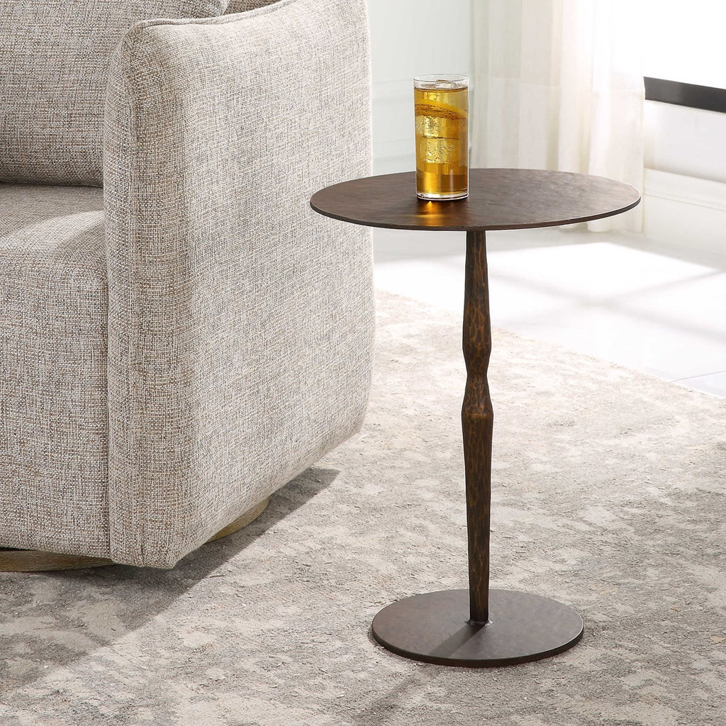 Industria Copper Bronze Accent Table - Bombay Mercantile