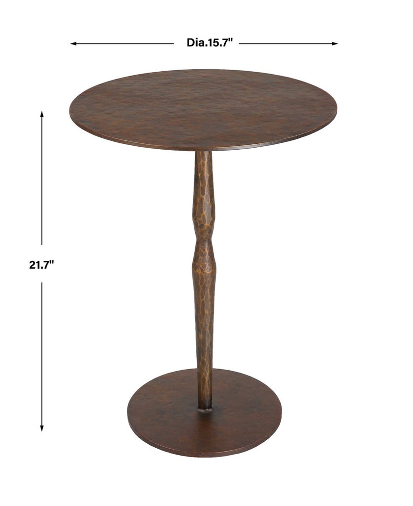 Industria Copper Bronze Accent Table - Bombay Mercantile