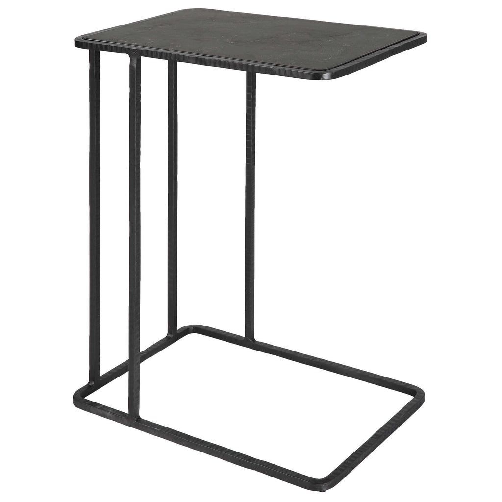 Cavern Stone & Iron Accent Table - Bombay Mercantile