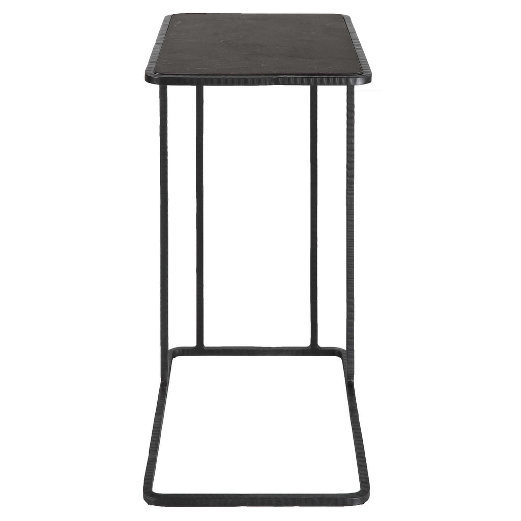 Cavern Stone & Iron Accent Table - Bombay Mercantile