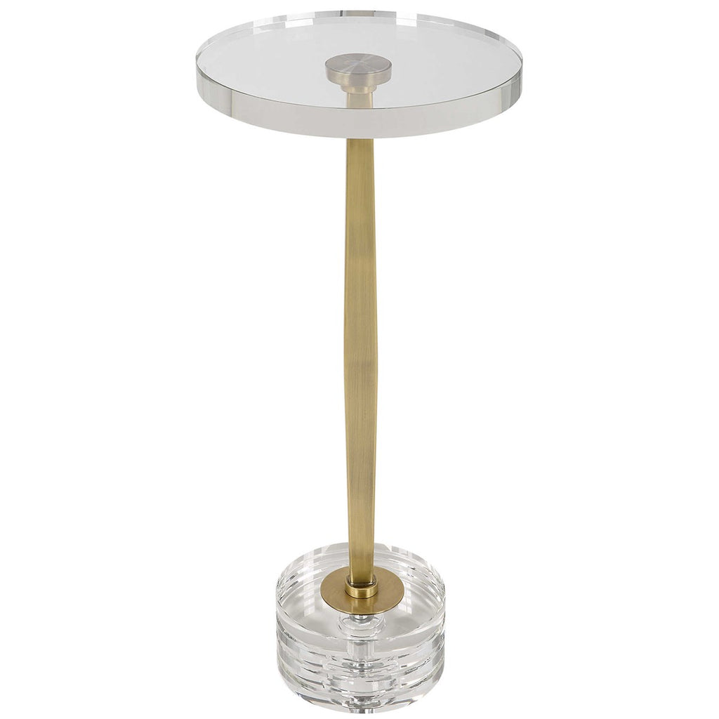 Groove Crystal Drink Table - Bombay Mercantile