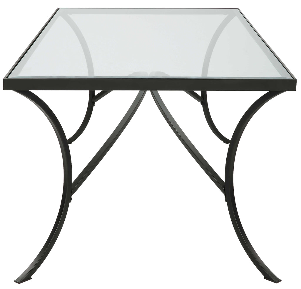 Alayna Black Metal & Glass Coffee Table - Bombay Mercantile