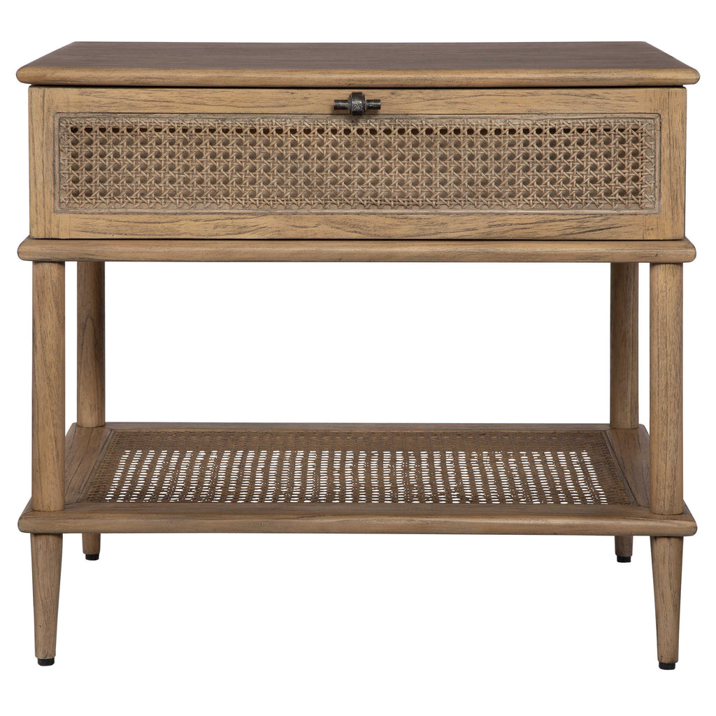 Coast Tattan Cane Side Table - Bombay Mercantile