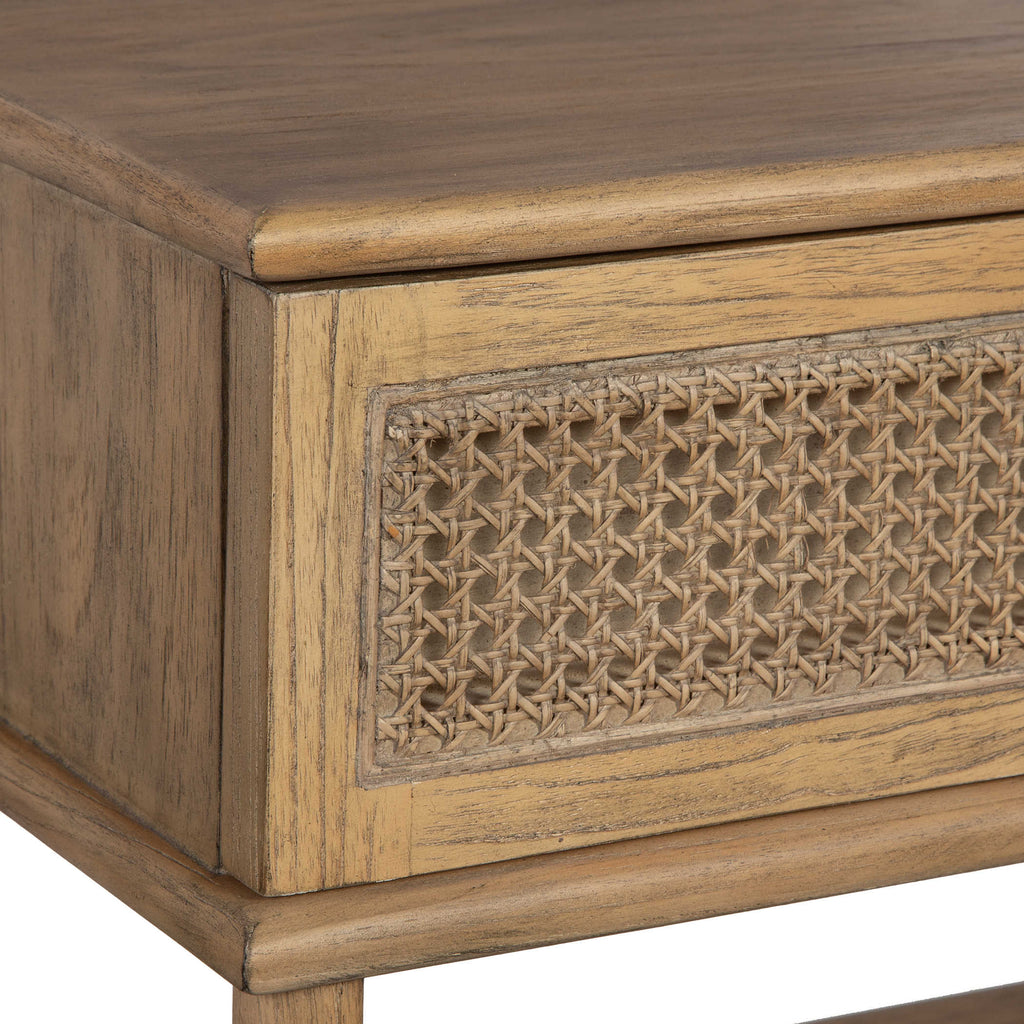 Coast Tattan Cane Side Table - Bombay Mercantile