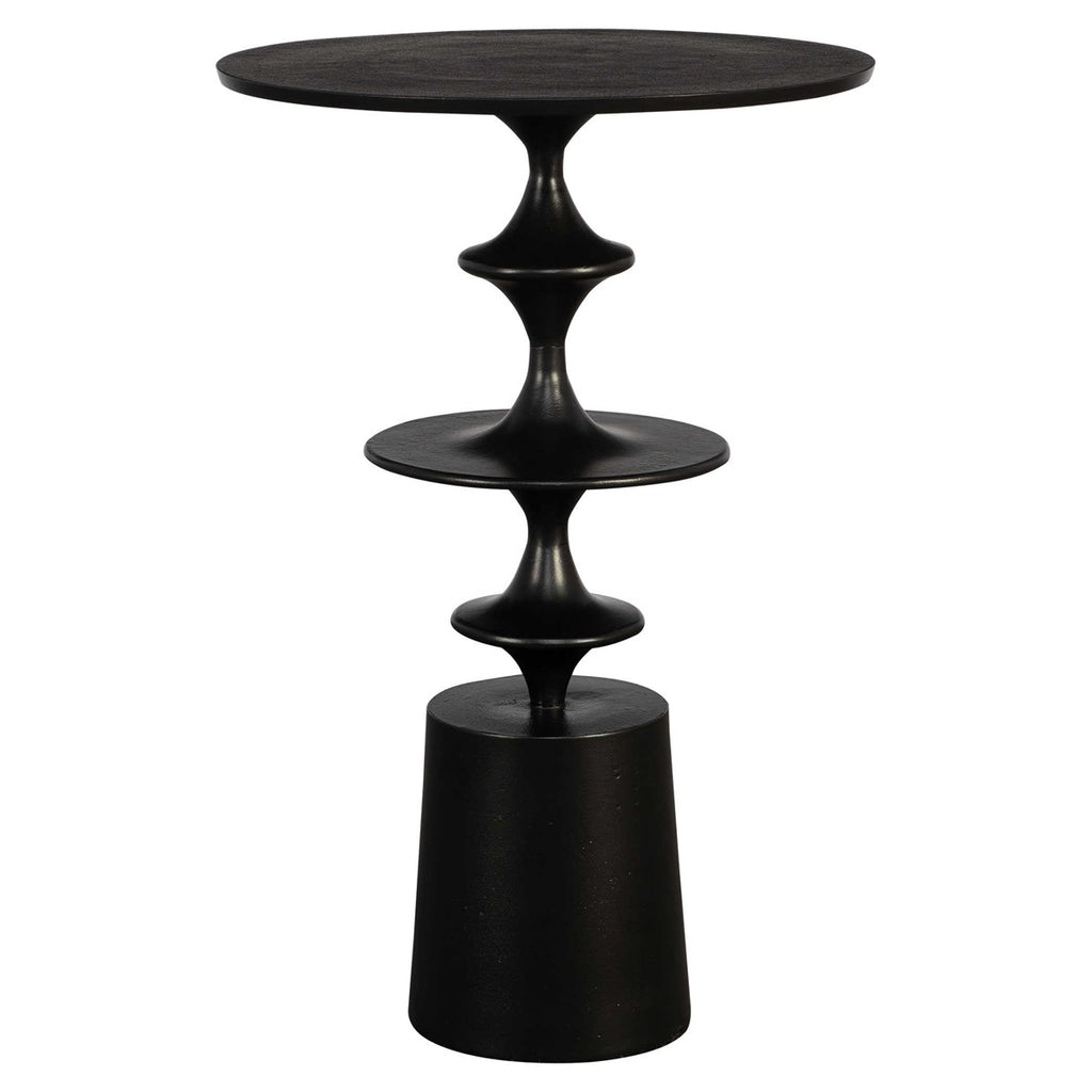 Flight Textured Black Accent Table - Bombay Mercantile