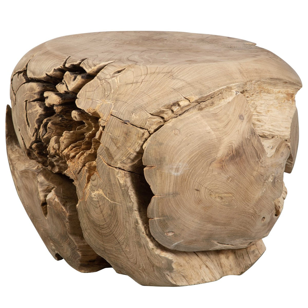 Sola Handcrafted Teak Side Table - Bombay Mercantile