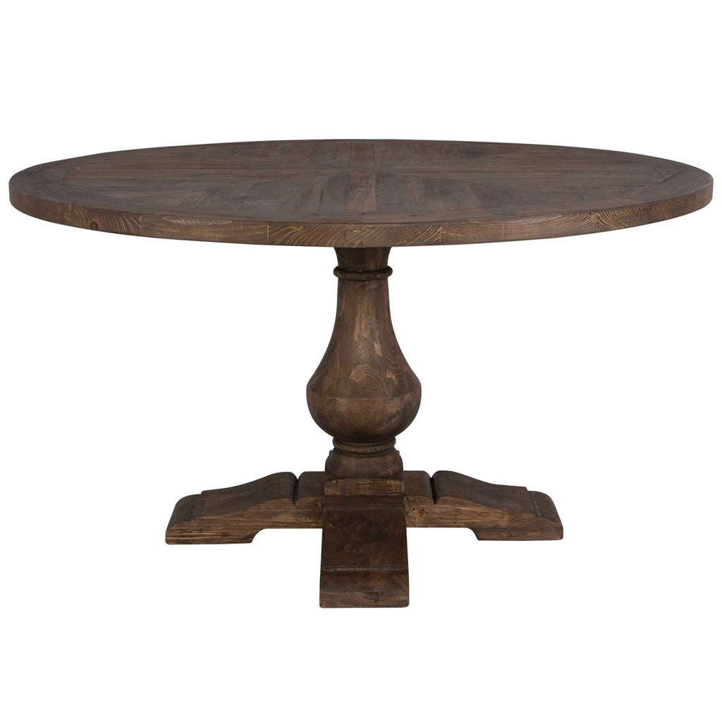 Stratford Wood Round Dining Table - Bombay Mercantile
