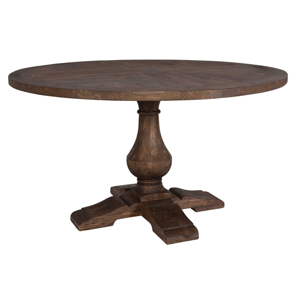 Stratford Wood Round Dining Table - Bombay Mercantile