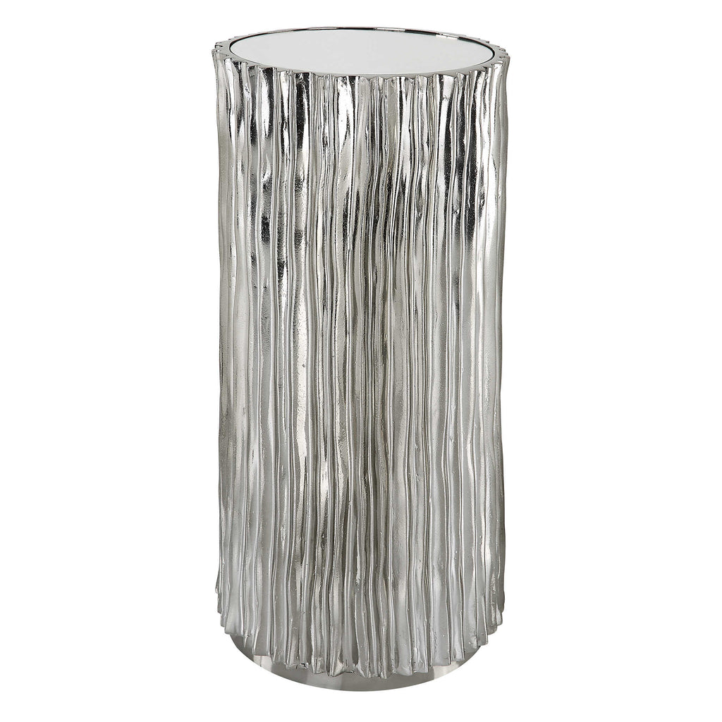 Echo Modern Nickel Drink Table - Bombay Mercantile