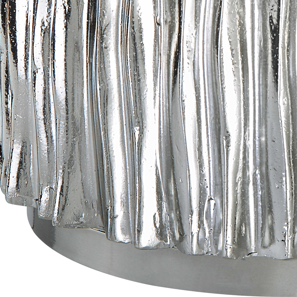 Echo Modern Nickel Drink Table - Bombay Mercantile
