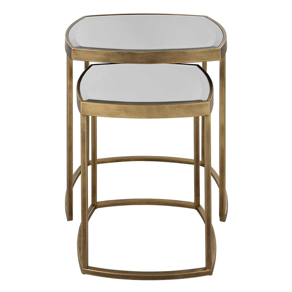 Vista Gold Nesting Tables, Set Of 2 - Bombay Mercantile
