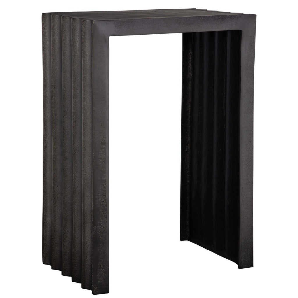 In The Groove Aluminum Accent Table - Bombay Mercantile