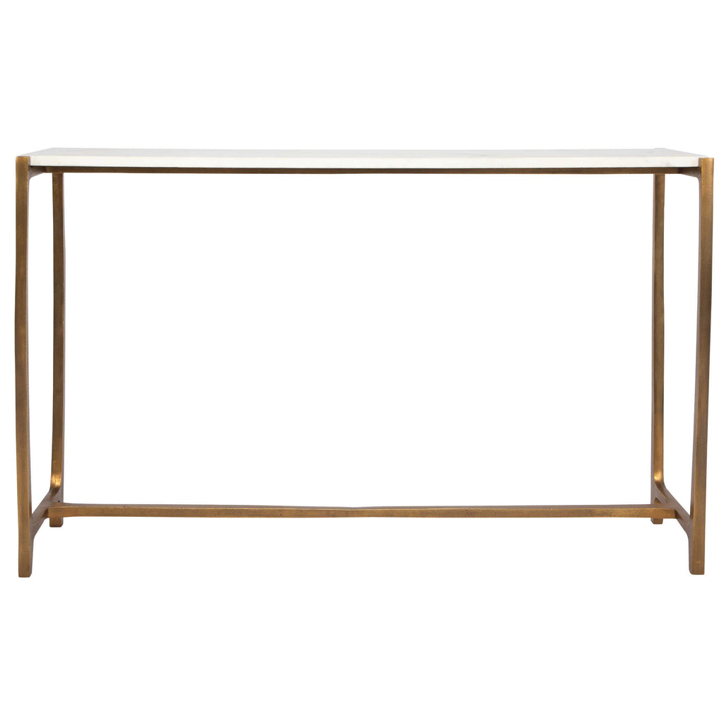Affinity White Marble Console Table - Bombay Mercantile