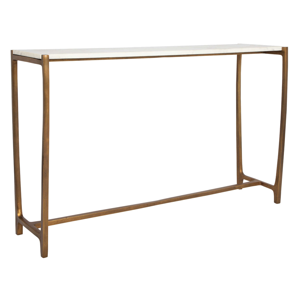 Affinity White Marble Console Table - Bombay Mercantile