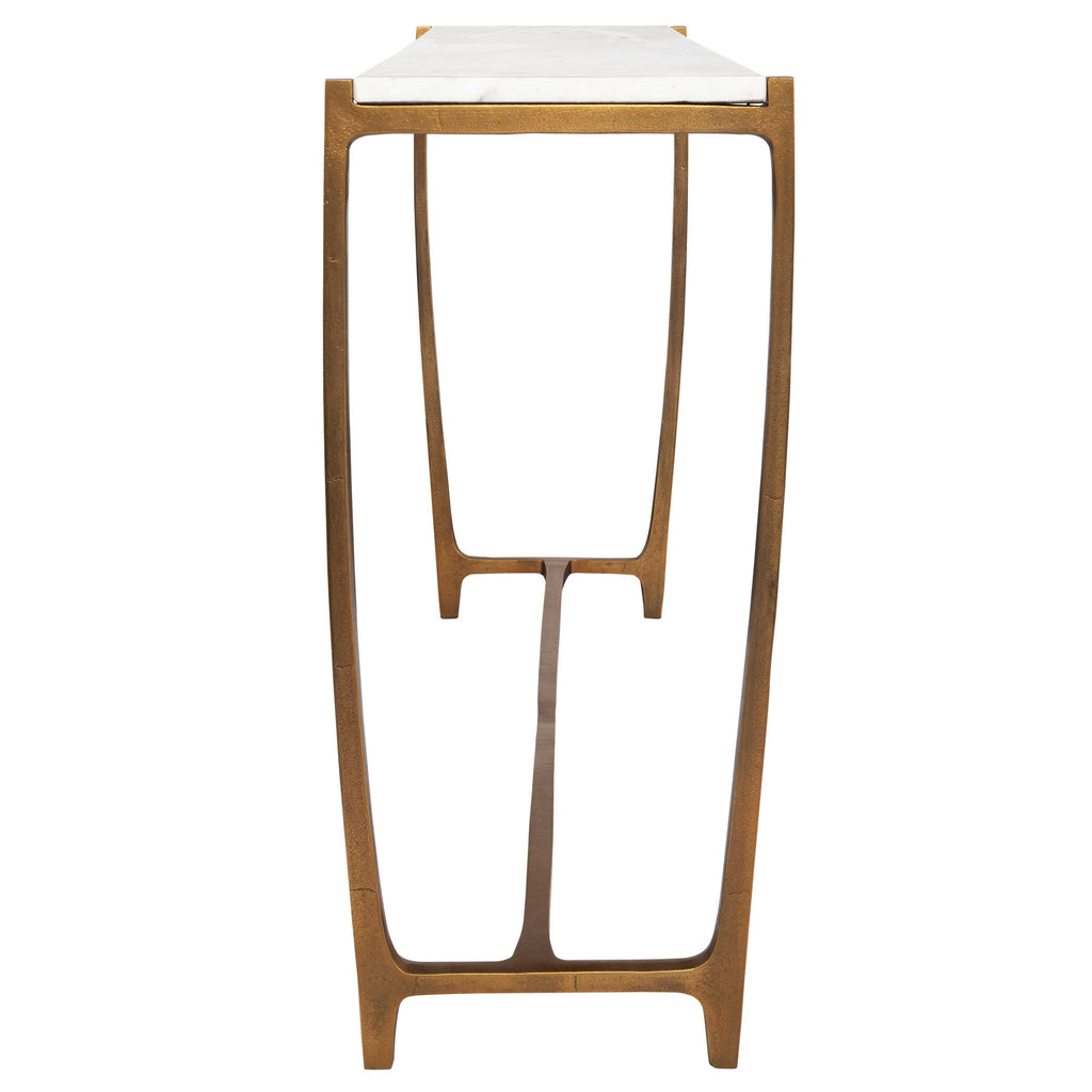 Affinity White Marble Console Table - Bombay Mercantile