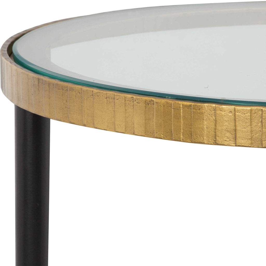 Stiletto Antique Gold Side Table - Bombay Mercantile