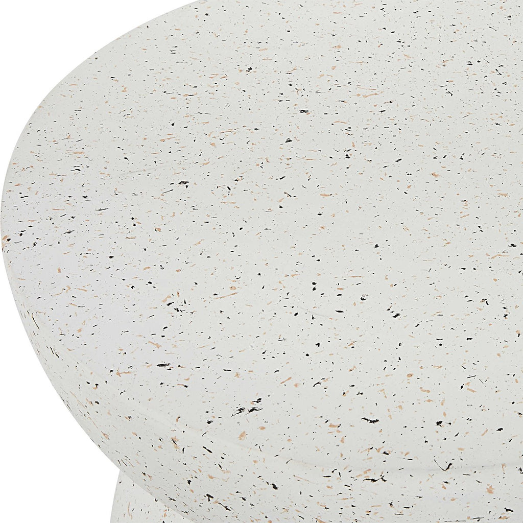 Inhale Cast White Accent Table - Bombay Mercantile