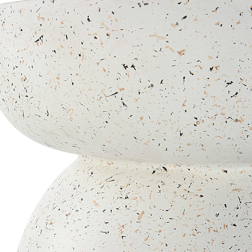 Inhale Cast White Accent Table - Bombay Mercantile