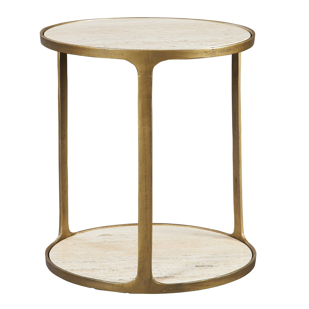 Clench Brass Side Table - Bombay Mercantile