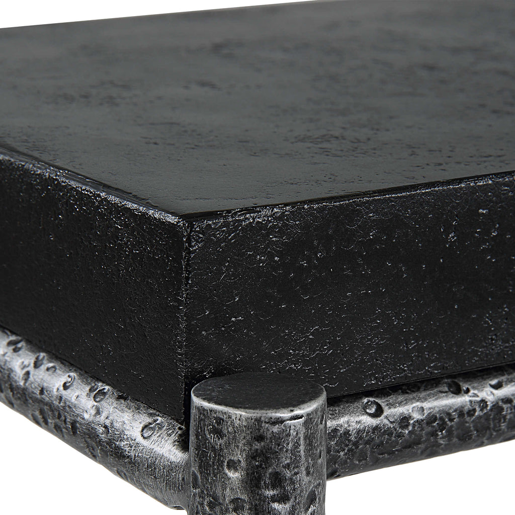 Crescendo Black Concrete Console Table - Bombay Mercantile
