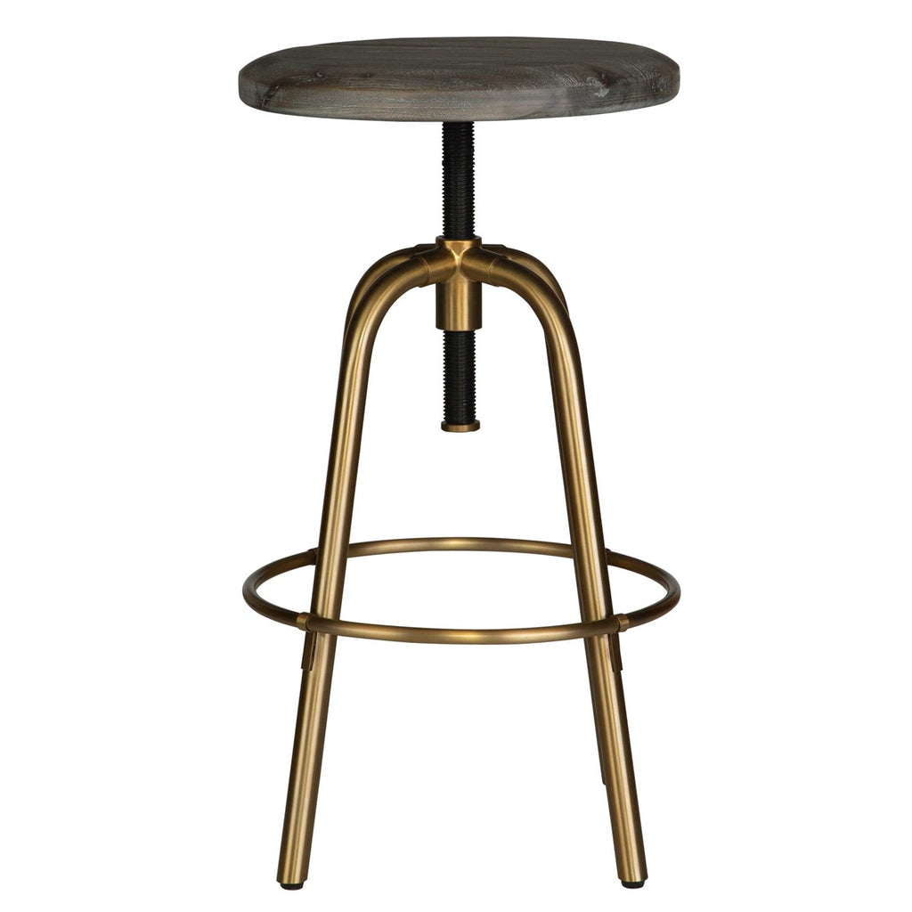 Revolve Brass Counter Stool - Bombay Mercantile