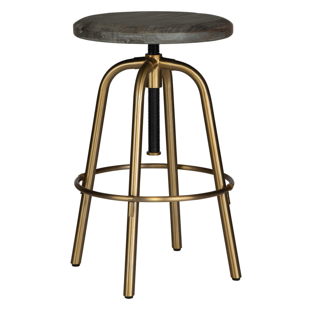 Revolve Brass Counter Stool - Bombay Mercantile