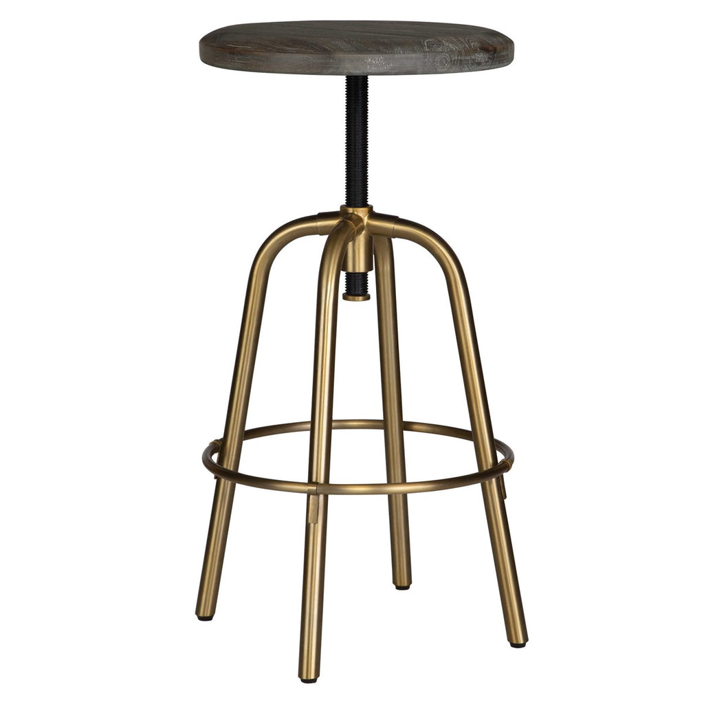 Revolve Brass Counter Stool - Bombay Mercantile