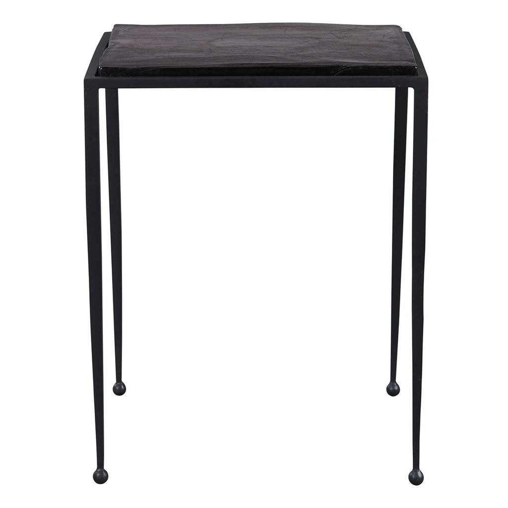Wavelet Iron Side Table - Bombay Mercantile